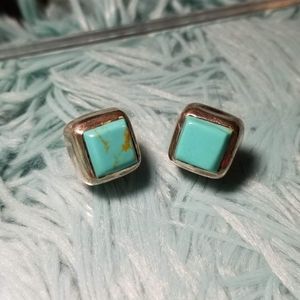 Taxco vintage 925 sterling silver and turquoise ea